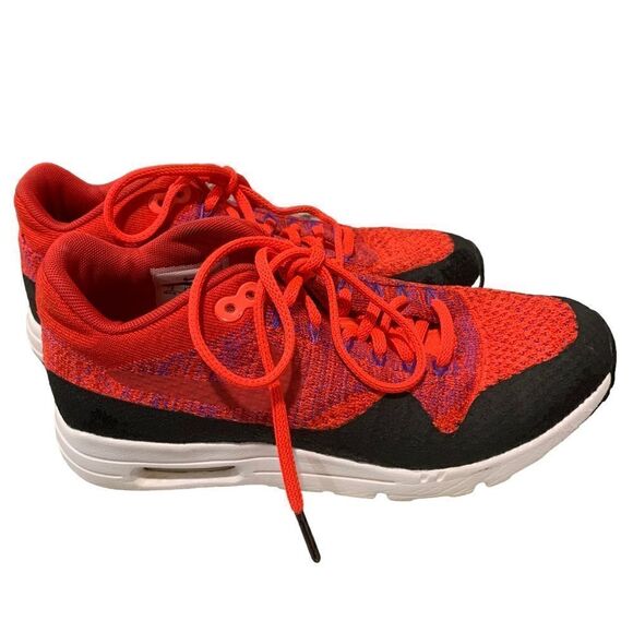Nike Womens Air Max 1 Ultra Flyknit Running University Red Trainers Sz 8 - Picture 6 of 10